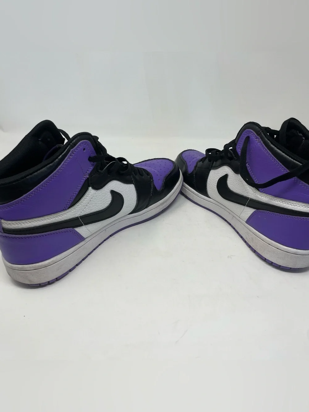 Jordan Air Jordan 1 Mid Black Purple White Sneakers